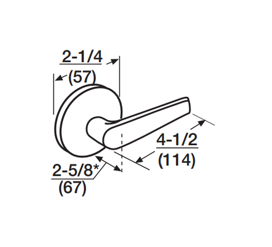 Corbin Russwin ML20906 ASA SEC Fail Secure Mortise Electrified Lock, Outside Cylinder Override