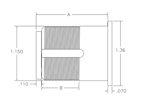 Kaba Ilco 7200DC 1-1/4" Dummy Mortise Cylinder