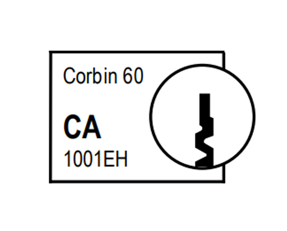 Kaba Ilco 15395CA-KD Cylindrical Knob and Lever Lock Cylinder, Corbin Russwin 60 Keyway, Keyed Different