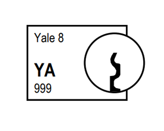 Kaba Ilco 15395YA-KD Cylindrical Knob and Lever Lock Cylinder, Yale 8 Keyway, Keyed Different