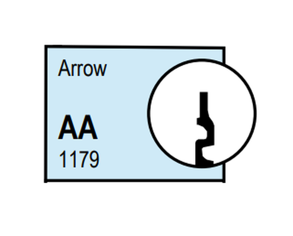 Kaba Ilco 15395AA-KD Cylindrical Knob and Lever Lock Cylinder, Arrow Keyway, Keyed Different