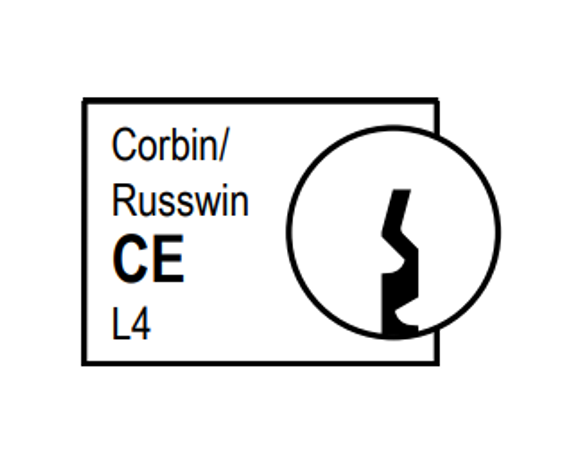 Kaba Ilco 15395CE-KD Cylindrical Knob and Lever Lock Cylinder, Corbin Russwin L4 Keyway, Keyed Different