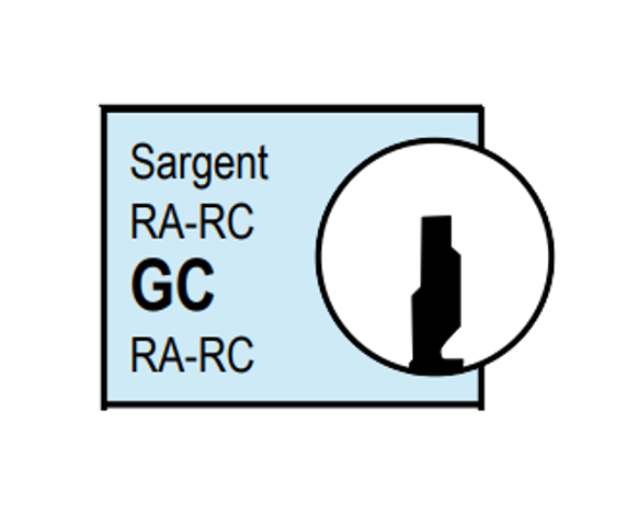 Kaba Ilco 15995GC-KD Combination Knob, Lever and Deadbolt Cylinder, Sargent RA-RC Keyway, Keyed Different