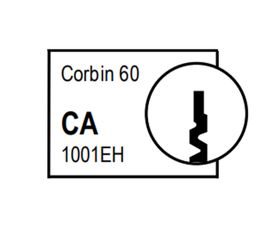 Kaba Ilco 15995CA-KD Combination Knob, Lever and Deadbolt Cylinder, Corbin Russwin 60 Keyway, Keyed Different