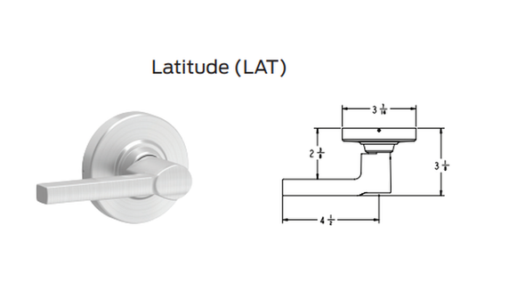 Schlage ND10S LAT Heavy Duty Passage Lever Lock, Latitude Style