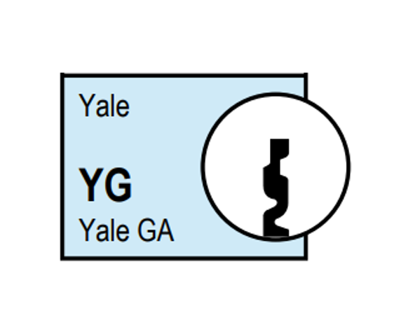 Kaba Ilco 15995YG-KD Combination Knob, Lever and Deadbolt Cylinder, Yale GA Keyway, Keyed Different