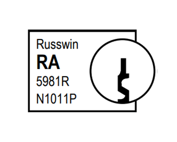 Kaba Ilco 15996RA-KD Combination Knob, Lever and Deadbolt Cylinder, Corbin Russwin 981 Keyway, Keyed Different