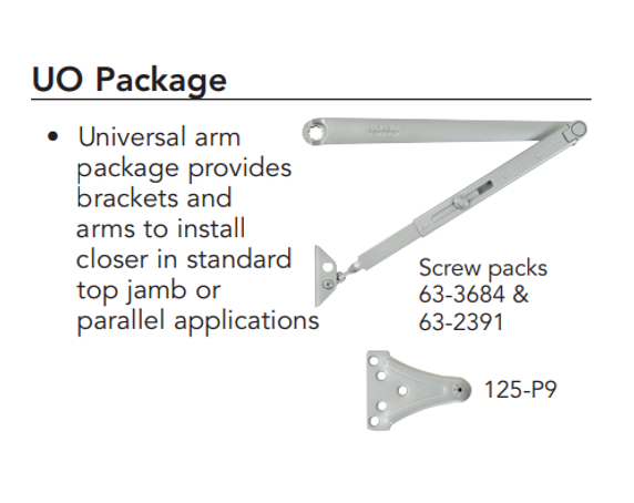 Sargent 351-UO Powerglide Door Closer, Universal Standard Arm