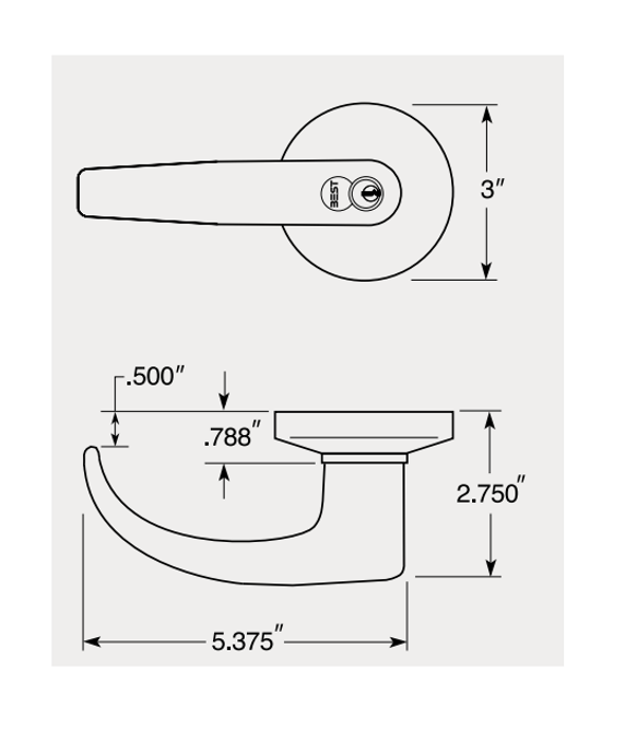 BEST 9KW37DEU14DS3 Electrified Lever Lock 24DC, Fail Secure