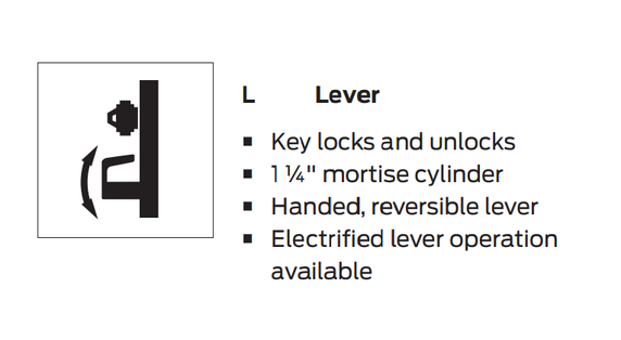 Von Duprin 360L-06 Lever Trim for 33A/35A Series Exit Devices