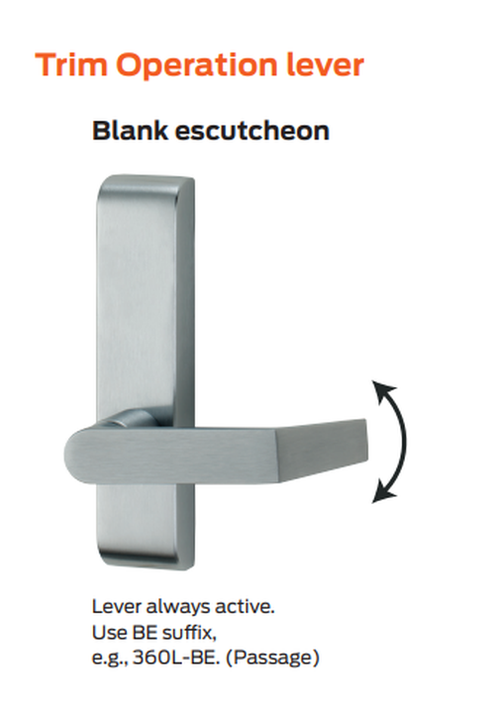 Von Duprin 360L-BE-06 Blank Escutcheon Lever Trim