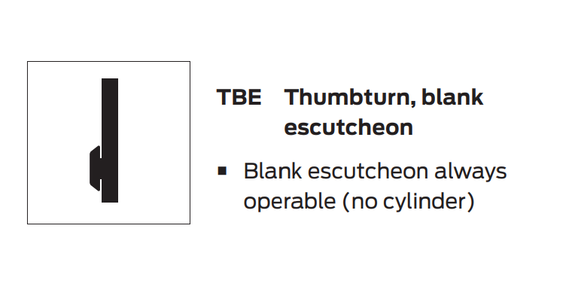 Von Duprin 360T-BE Thumbturn Trim for 33A/35A Series Exit Devices