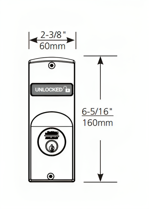 Corbin Russwin ML190 V04 Indicator for Sectional Trim - Unlocked/Locked