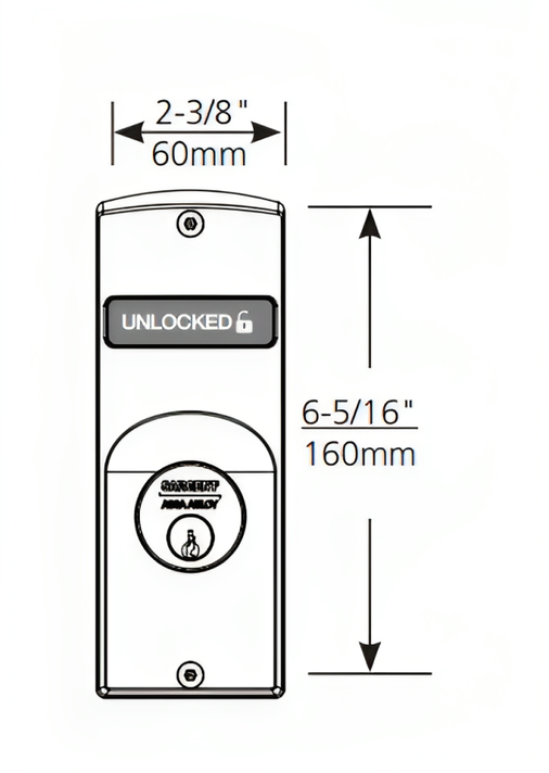 Sargent SA192 V04 Mortise Indicator for Sectional Trim - Unlocked/Locked