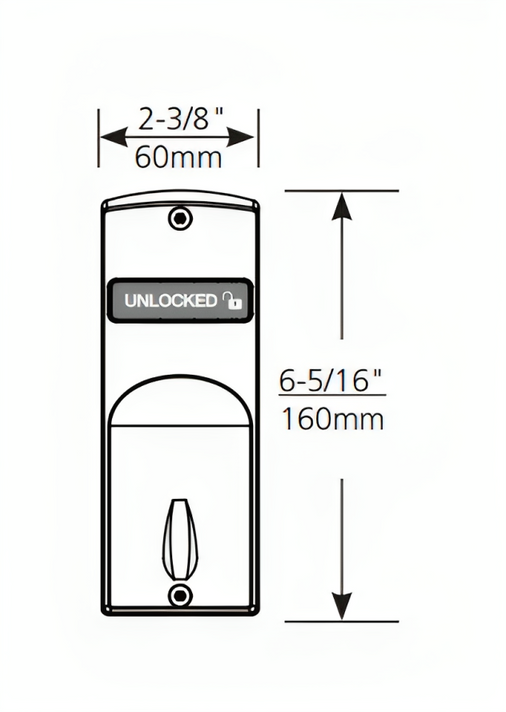 Sargent SA196 V01 Mortise Indicator for Sectional Trim - Unlocked/Locked