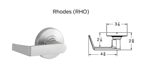 Schlage ND25D RHO Heavy Duty Exit Lever Lock, Rhodes Style