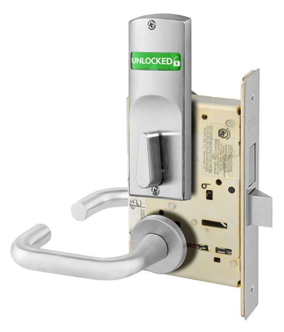 Sargent V01-8225 LNJ Dormitory or Exit Mortise Lock w/ Unlocked/Locked Indicator