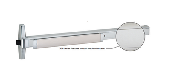 Von Duprin RX35AEO-F Fire Rated Rim Exit Device, Request to Exit