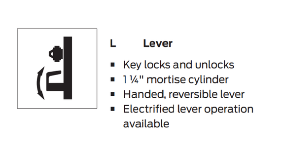 Von Duprin 33AL Rim Exit Device with 360L Trim