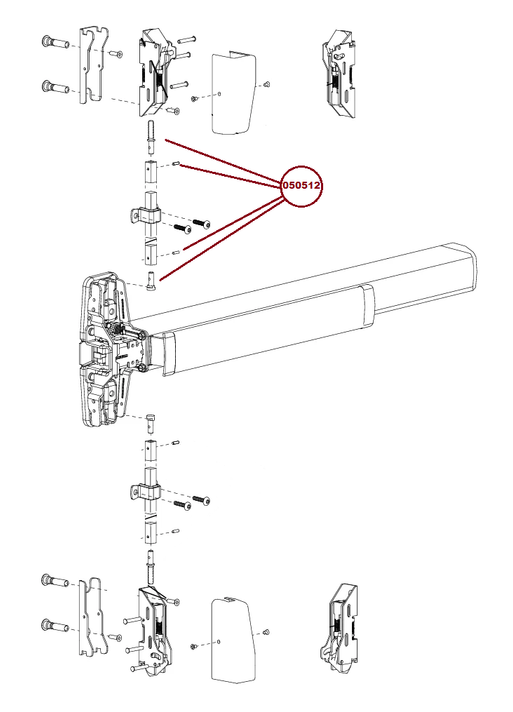 Von Duprin 050512 Top Rod Kit for 3327A, 9927, 9957 Exit Devices