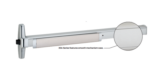 Von Duprin 3547AL-BE Concealed Vertical Rod Exit Device with 360L-BE Trim