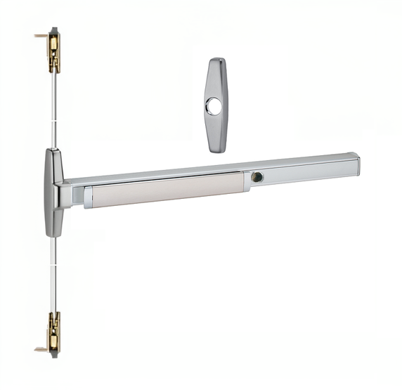 Von Duprin CD3547ANL-OP Cylinder Dogging Concealed Vertical Rod Exit Device with 388NL Trim