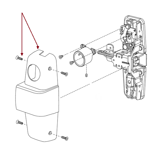 Von Duprin 050562 Center Case Cover Kit for CX-CD/SD98/9947 Exit Device, Right Hand Reverse