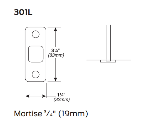 Von Duprin 5547EO-F Fire Rated Concealed Vertical Rod Device, Exit Only