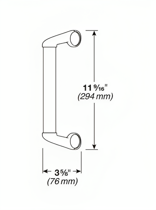 Von Duprin 555NL Night Latch Pull Trim for Hollow Metal Doors