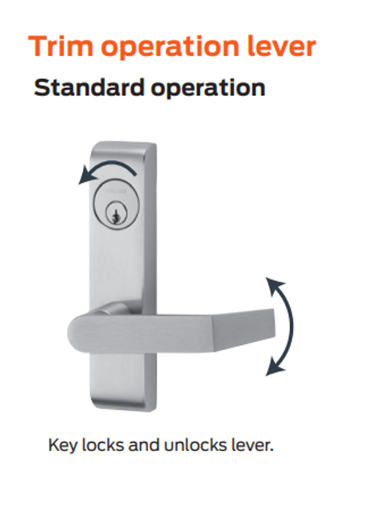 Von Duprin 375L Lever Trim for 55 Series Exit Devices