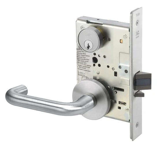 Accentra (Yale) CRR8834FL 626 All Purpose Mortise Lever Lock, Carmel Style, Satin Chrome Finish