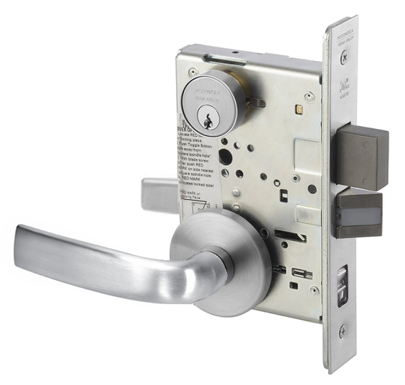 Accentra (Yale) JNR8867FL Dormitory or Exit Mortise Lever Lock, Jefferson Style