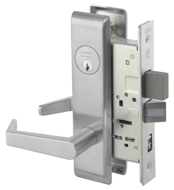 Accentra (Yale) AUCN8867FL Dormitory or Exit Mortise Lever Lock, Augusta Style