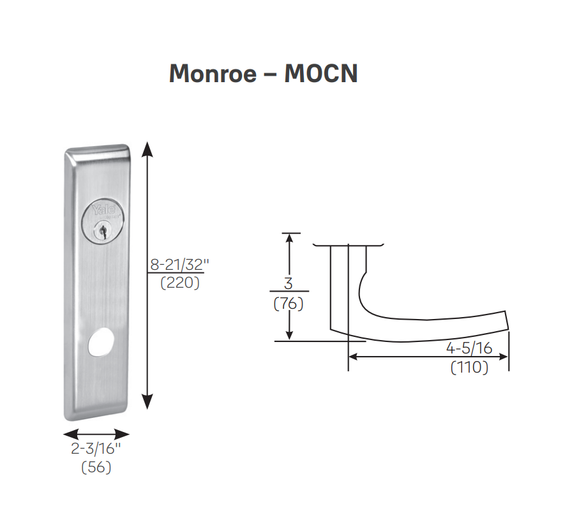 Yale MOCN8807FL TRIM PACK Entry Mortise Trim Pack