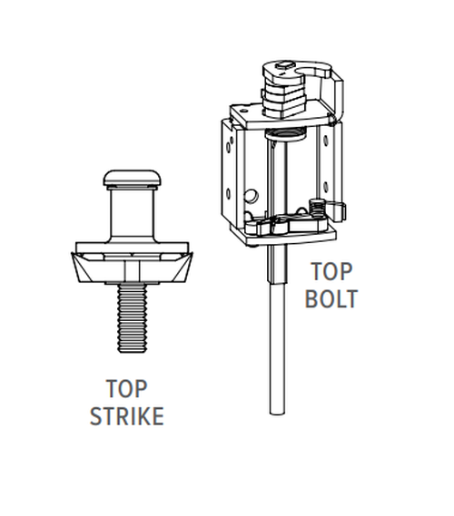 Adams Rite 8211T-36 Surface Vertical Rod Exit Device, Less Bottom Rod