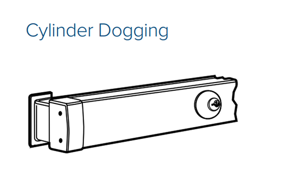 Adams Rite 8800C Narrow Stile Rim Exit Device w/ Cylinder Dogging