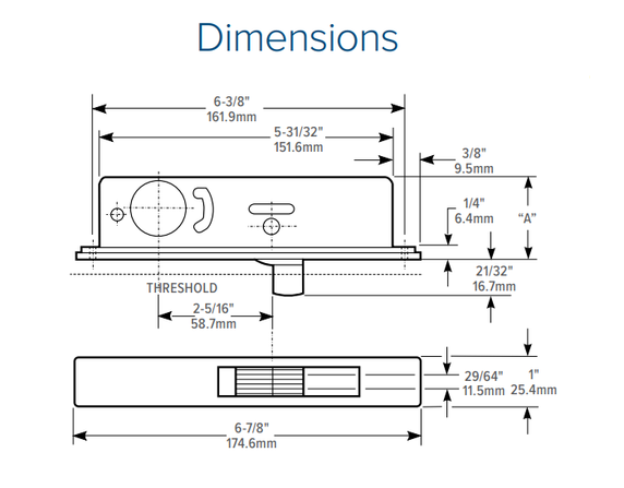 Adams Rite 1830 Bottom Rail Deadlock