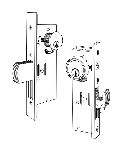 Adams Rite MS1850S MS Deadlock w/ Flat Faceplate