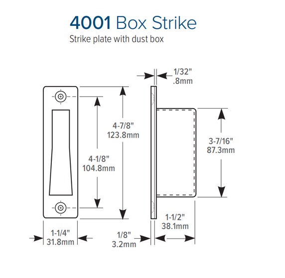 Adams Rite 4001 MS Deadlock Box Strike
