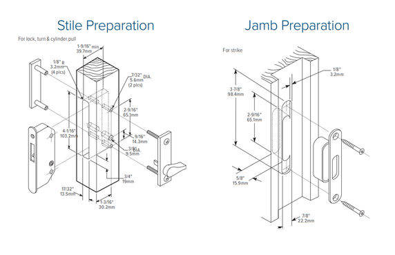 Adams Rite 5017 Wood Door Deadlock/Deadlatch