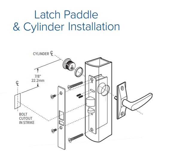 Adams Rite 4530 Standard Duty Deadlatch w/ Flat Faceplate