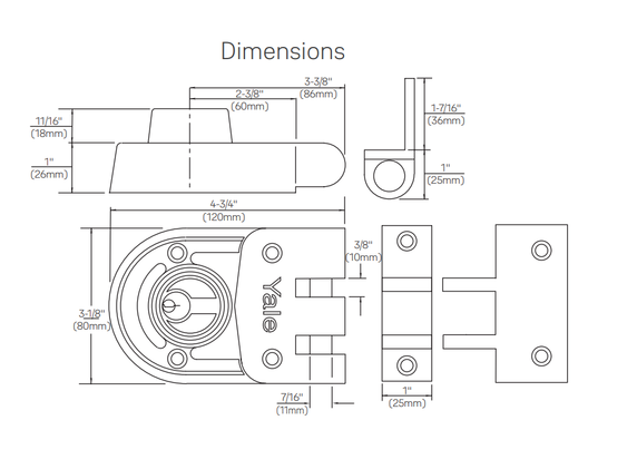 Yale 197 1/4F Jimmy Proof Deadlock, Double Cylinder, Flat Strike, Sprayed Bronze Finish