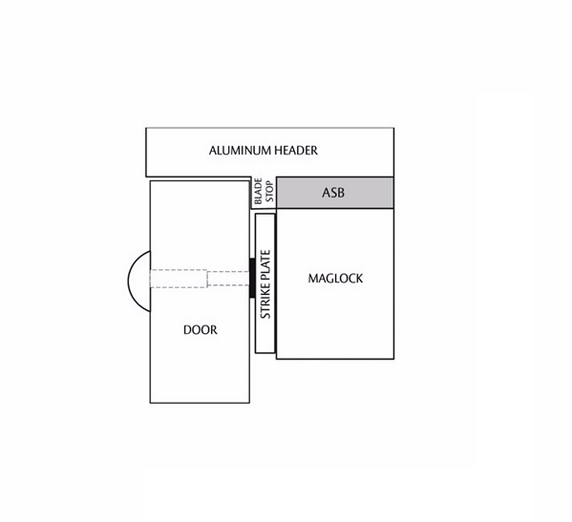 Securitron ASB-82 Aluminum Spacer Bracket for M82 Magnalock