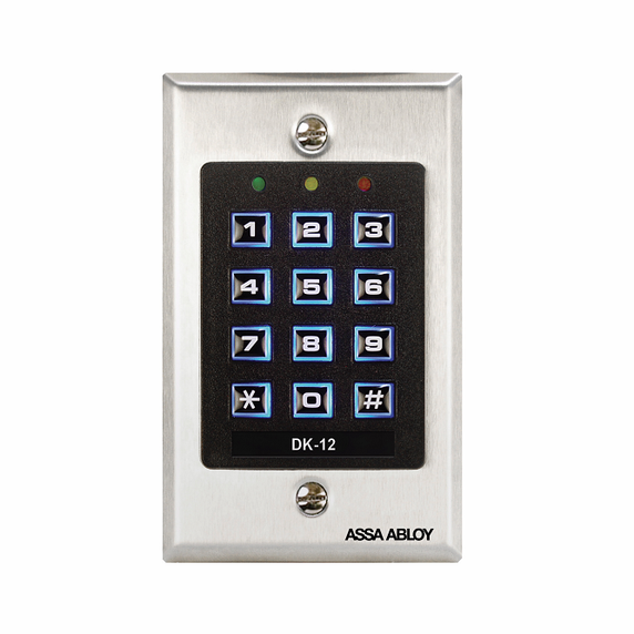 Securitron DK-12 Digital Keypad System with Illuminated Keys, Single Gang