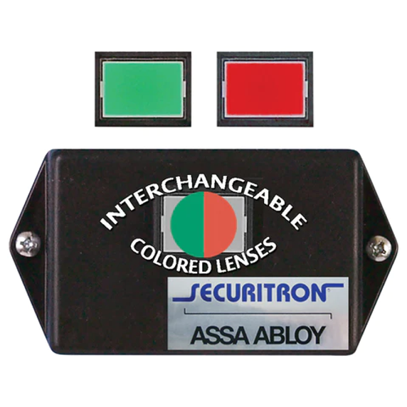 Securitron PB3ER 1" x 3/4" Non-Illuminated "Push to Exit" Button, Remote/Surface Mount, Black