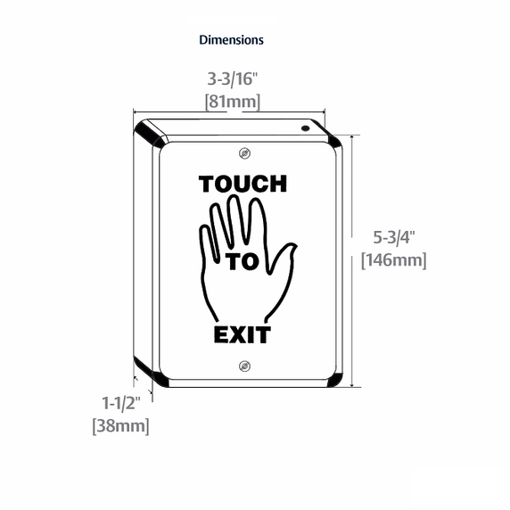 Securitron SP-1 Touch Sense Plate, Request to Exit Switch