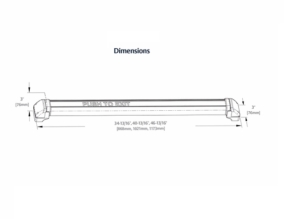 Securitron DSB Dual Sense Egress Bar, Non-Illuminated