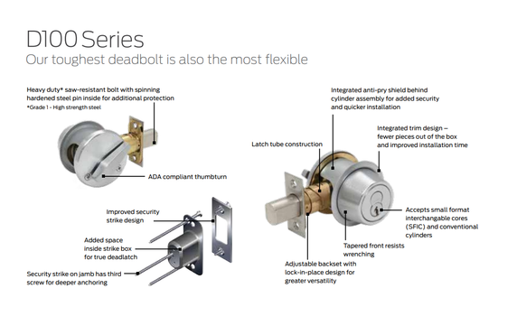 Falcon D131P Double Cylinder Deadbolt