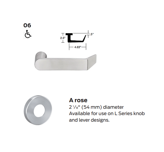 Schlage L9456J 06A IS-LOC Corridor Mortise Lock w/ Deadbolt and Interior Locked/Unlocked Indicator