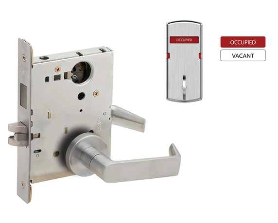 Schlage L9456L 06A L283-712 Corridor Mortise Lock w/ Deadbolt and Interior Vacant/Occupied Indicator